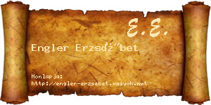 Engler Erzsébet névjegykártya